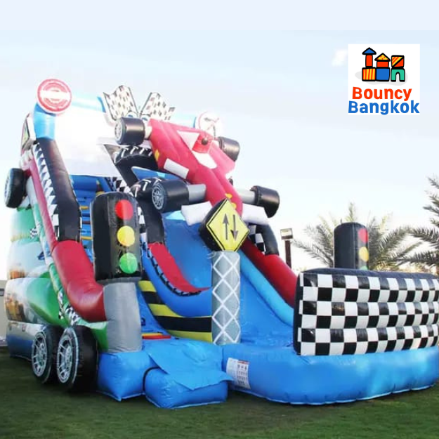 Race Car XL Premium Bouncy 2 Slides