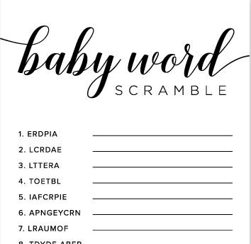 Shower Games: Scramble (20 cards)